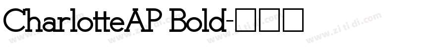 CharlotteAP Bold字体转换